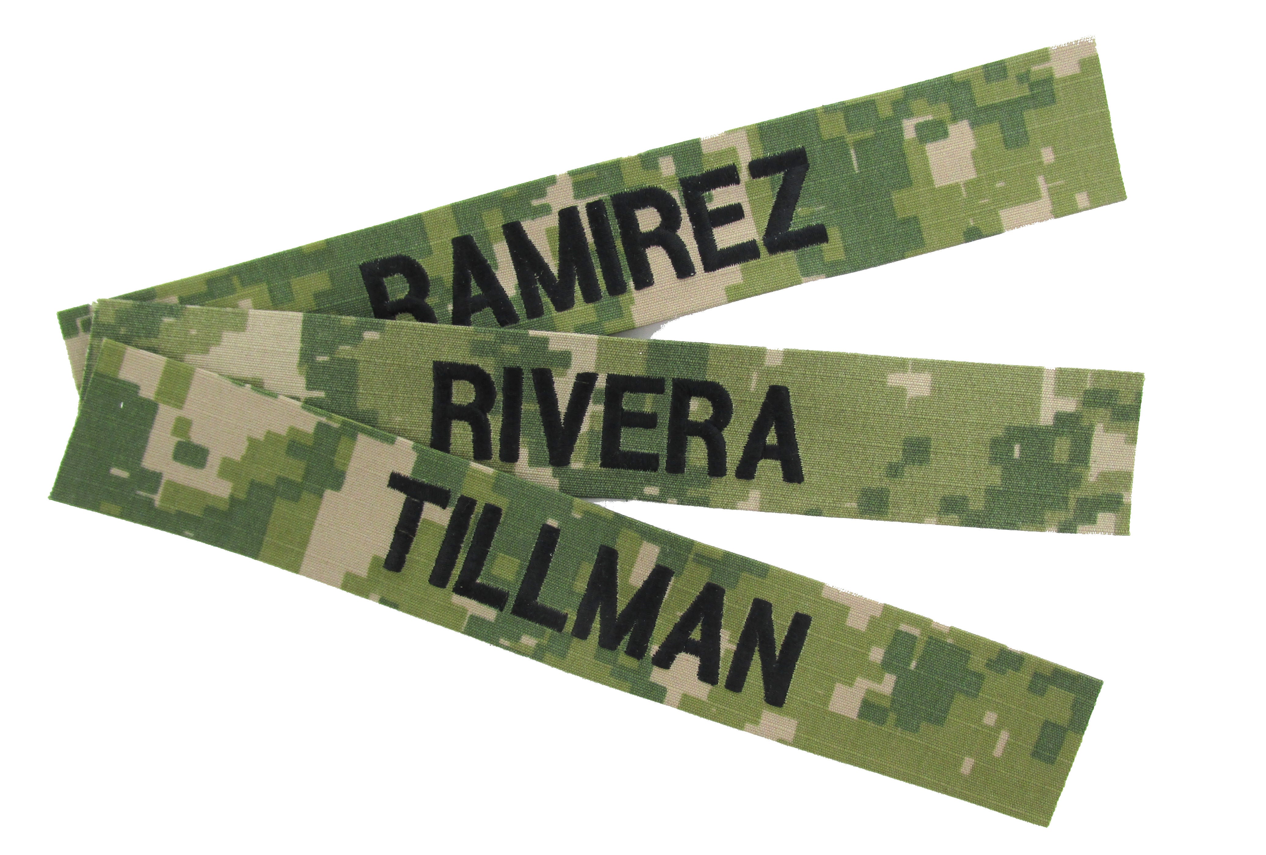 Thin Blue Line Name Tape with Hook Fastener