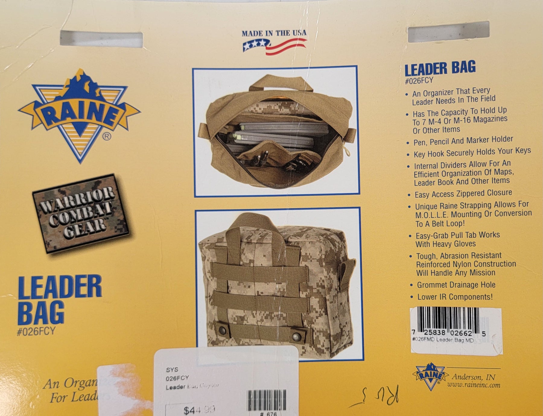 CLEARANCE - Raine MOLLE Leader Bag - Desert Digital