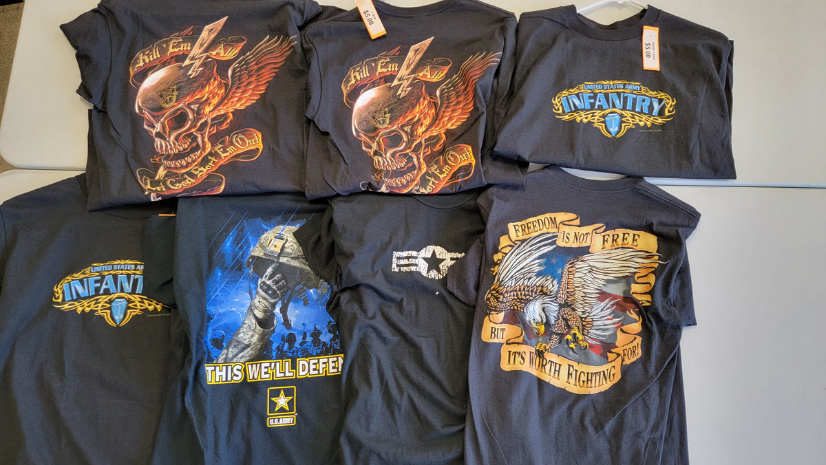 CLEARANCE - Men's MEDIUM - Military T-Shirt Lot #10