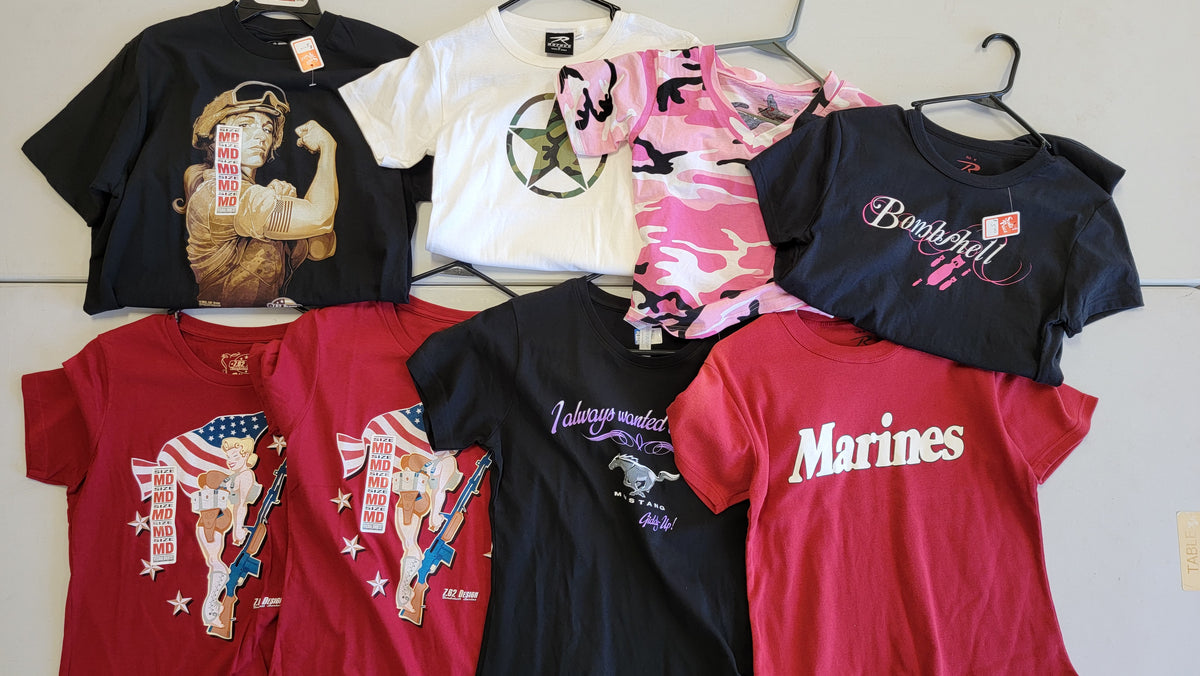 CLEARANCE - WOMEN'S Medium - Military T-Shirt Lot #13