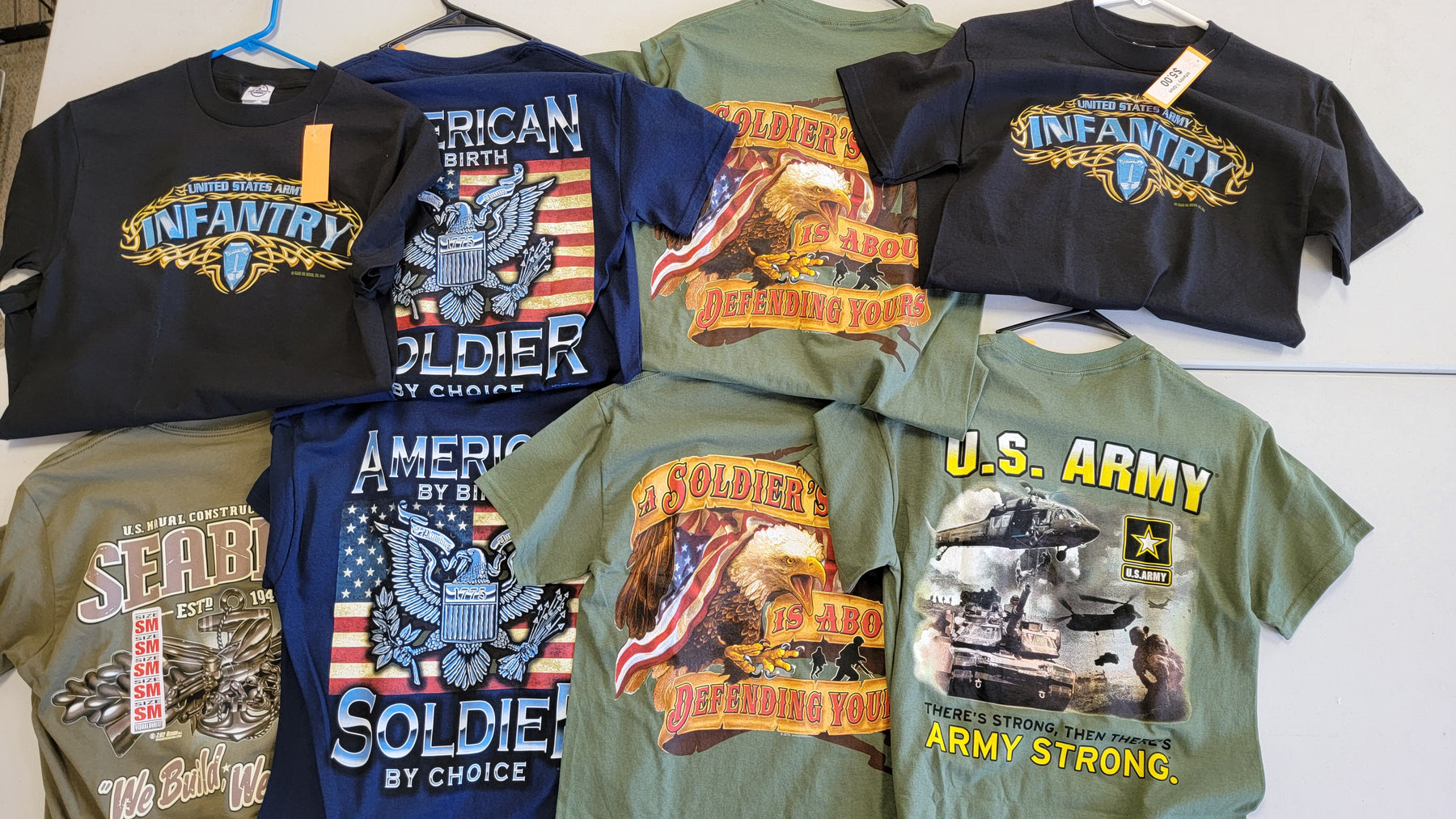 CLEARANCE - Men's Size Small - Military T-Shirt Lot #16