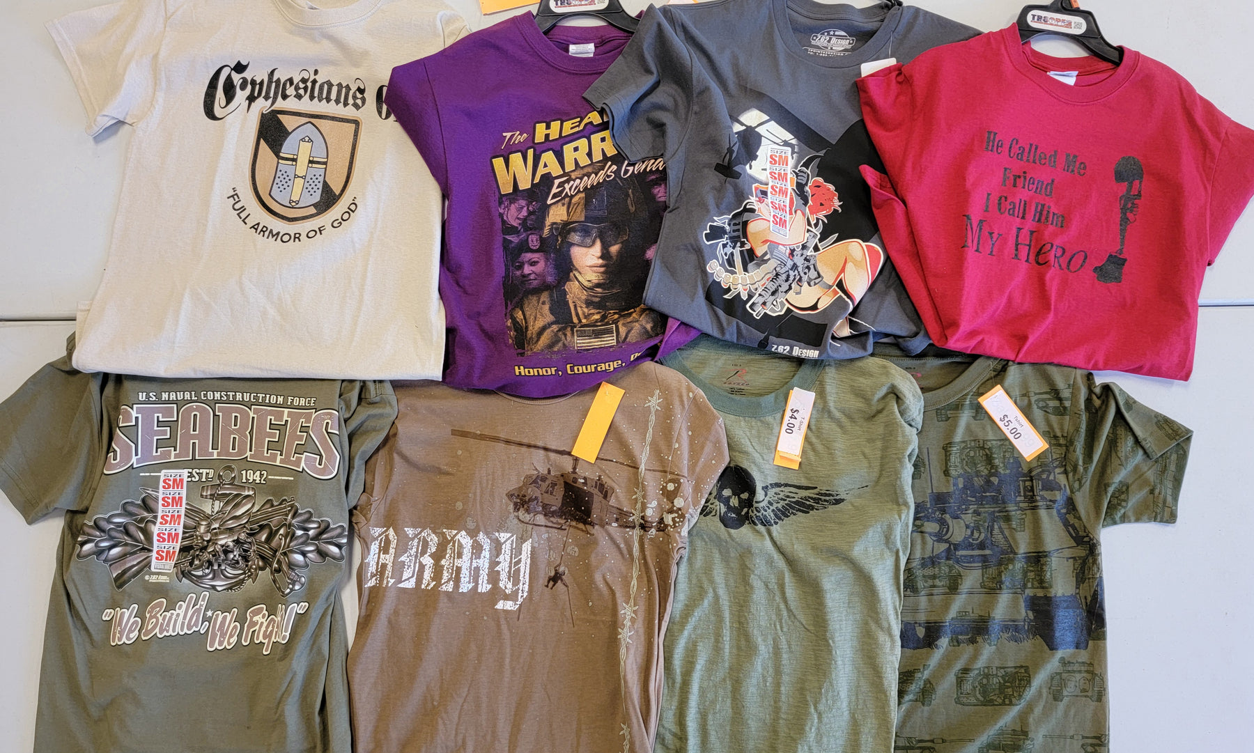 CLEARANCE - Men's Size Small - Military T-Shirt Lot #17