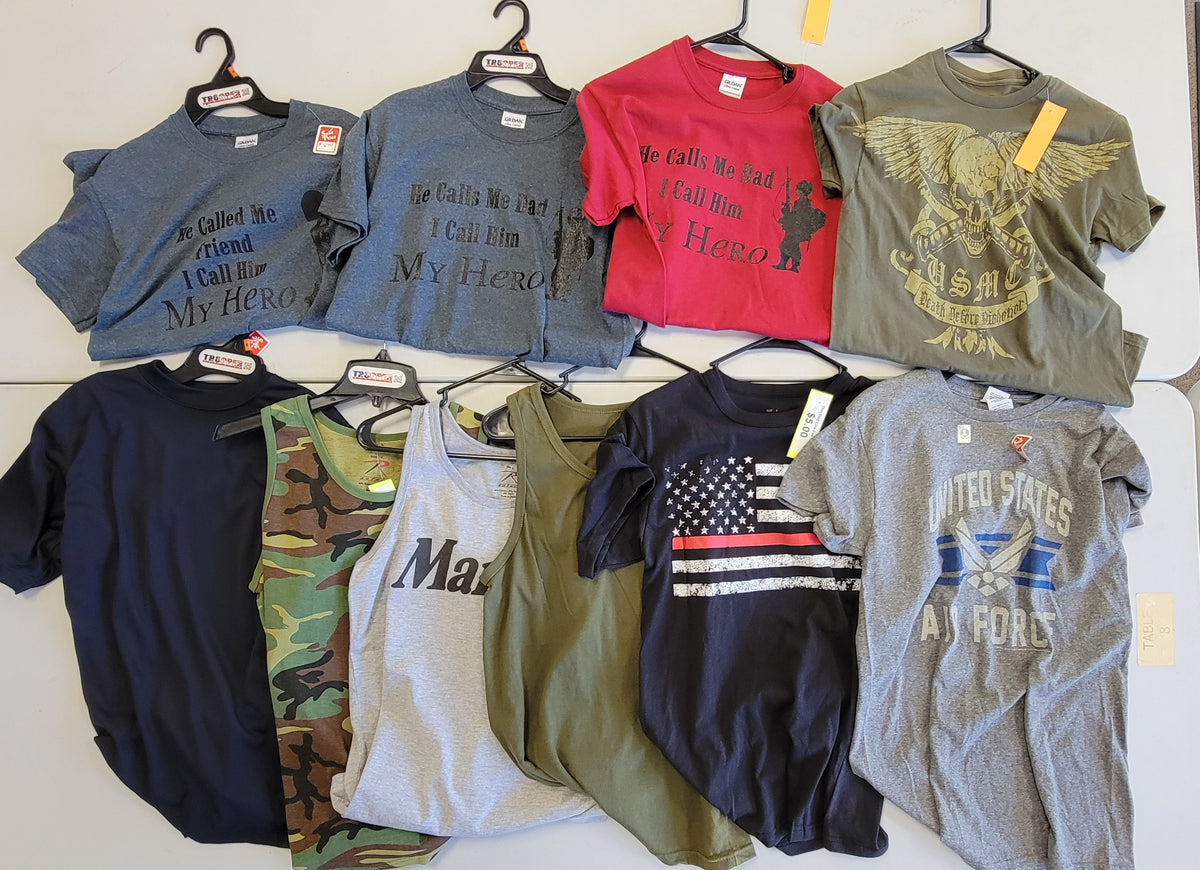 CLEARANCE - Men's Size Small - Military T-Shirt Lot #24