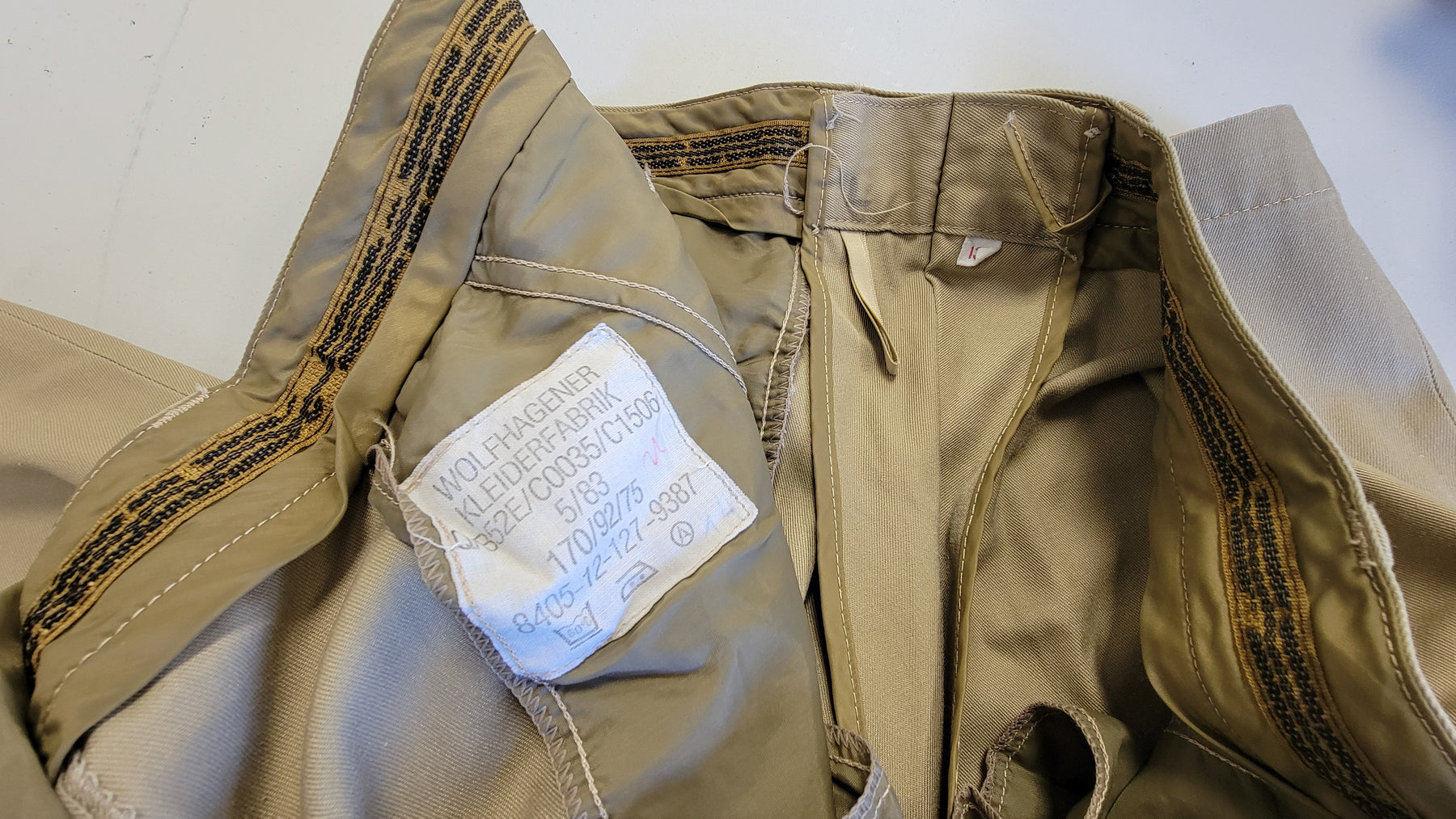 CLEARANCE - Lot of 13 German Surplus Khaki Pants - MEDIUM/REGULAR - Lot #B