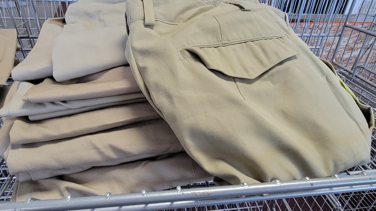 CLEARANCE - Lot of 13 German Surplus Khaki Pants - MEDIUM/REGULAR - Lot #B
