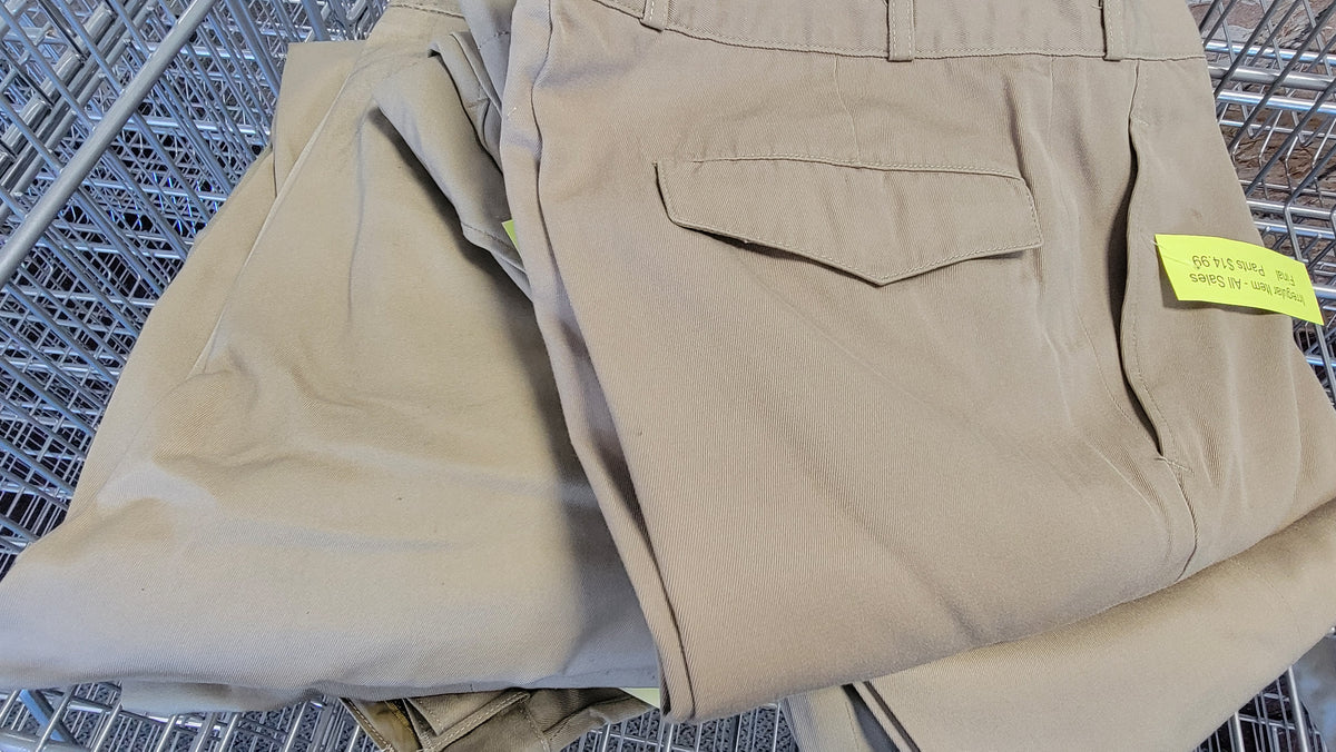 CLEARANCE - Lot of 7 German Surplus Khaki Pants - SMALL/SHORT - Lot #C