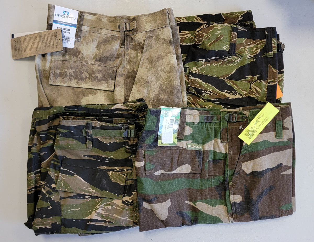 CLEARANCE - Lot of 4 Pair BDU Shorts - Size SMALL (Lot B)