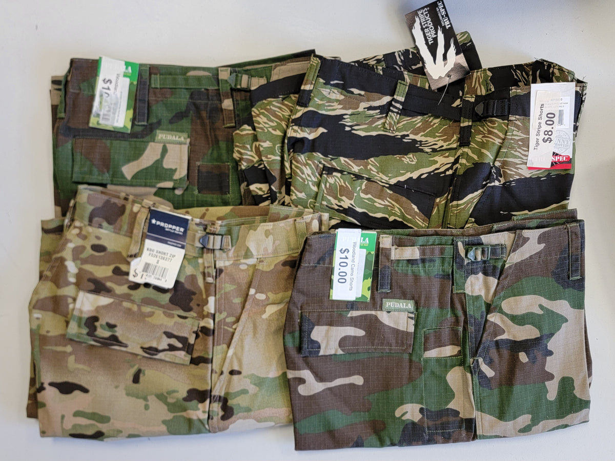CLEARANCE - Lot of 4 Pair BDU Shorts - Size SMALL (Lot D)