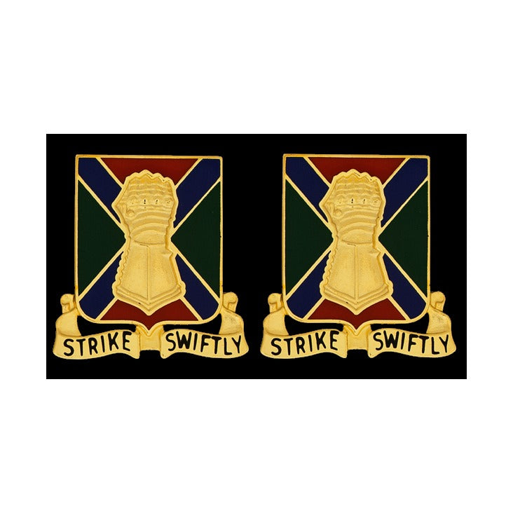108th Armor Unit Crest - Pair - STRIKE SWIFTLY
