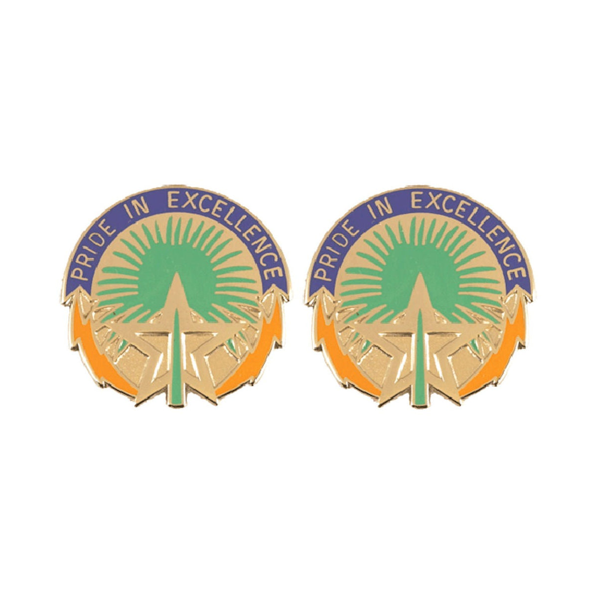 108th Signal Battalion Distinctive Unit Insignia - Pair - PRIDE IN EXCELLENCE