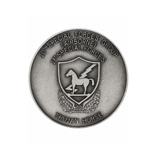 10th Special Forces Challenge Coin - Silver Oxide