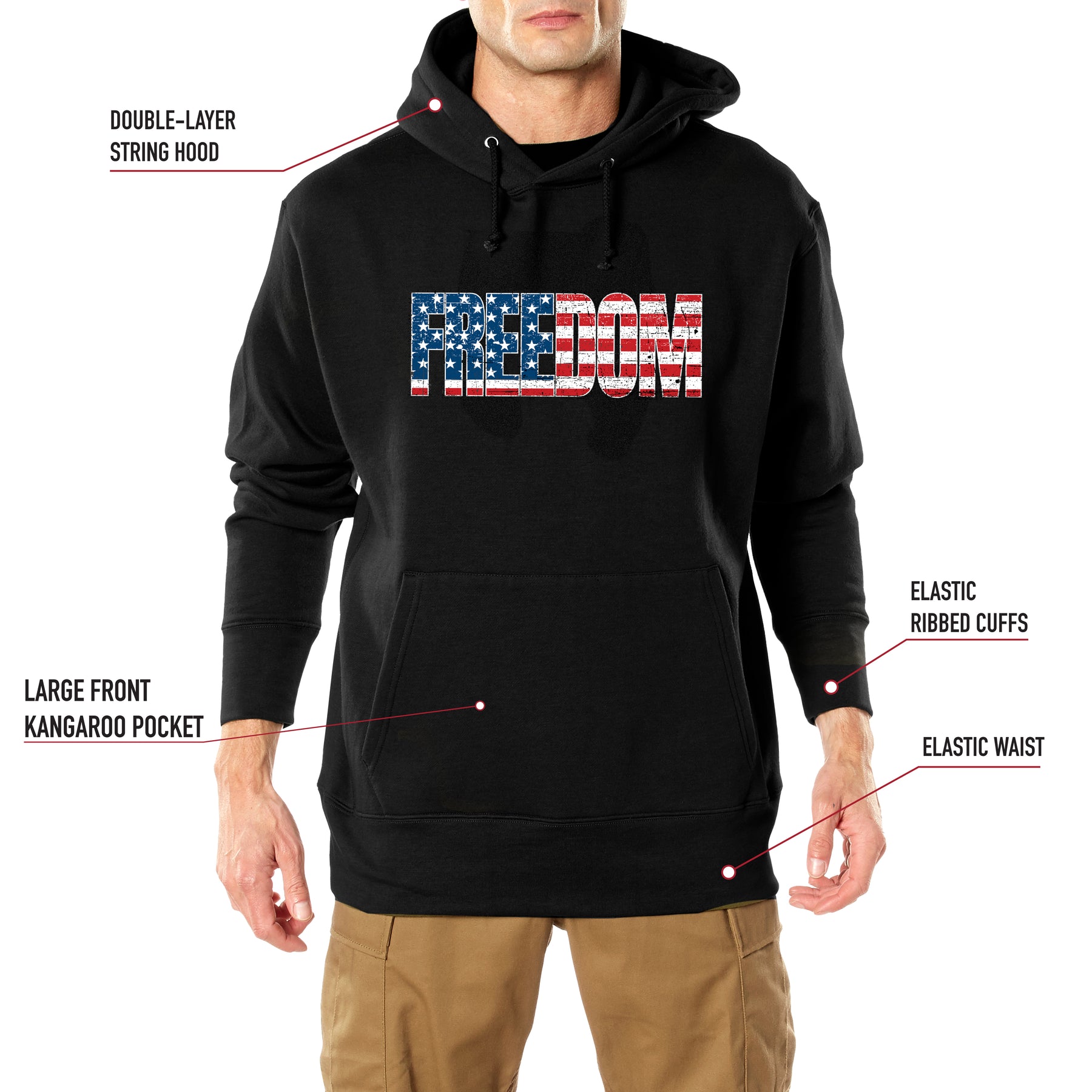 Rothco Freedom US Flag Hoodie