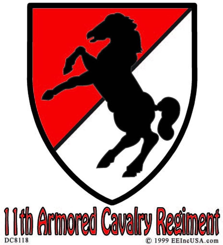 CLEARANCE - 11th Armored Cavalry Regiment Sticker - Inside Window
