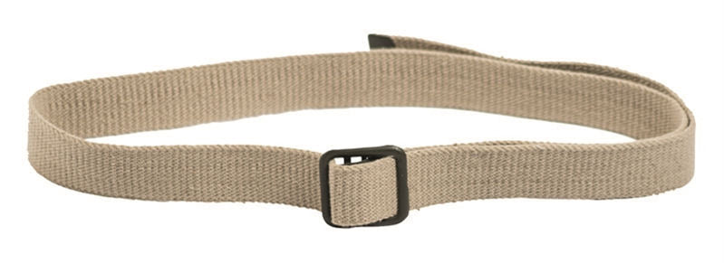 French Trouser Belt KHAKI with Open Buckle - 32-33 inches