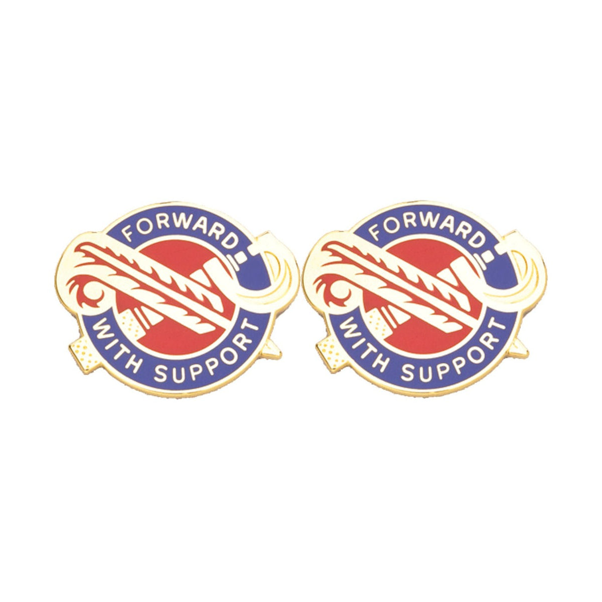 194th Maintenance Battalion Distinctive Unit Insignia - Pair - FORWARD WITH SUPPORT