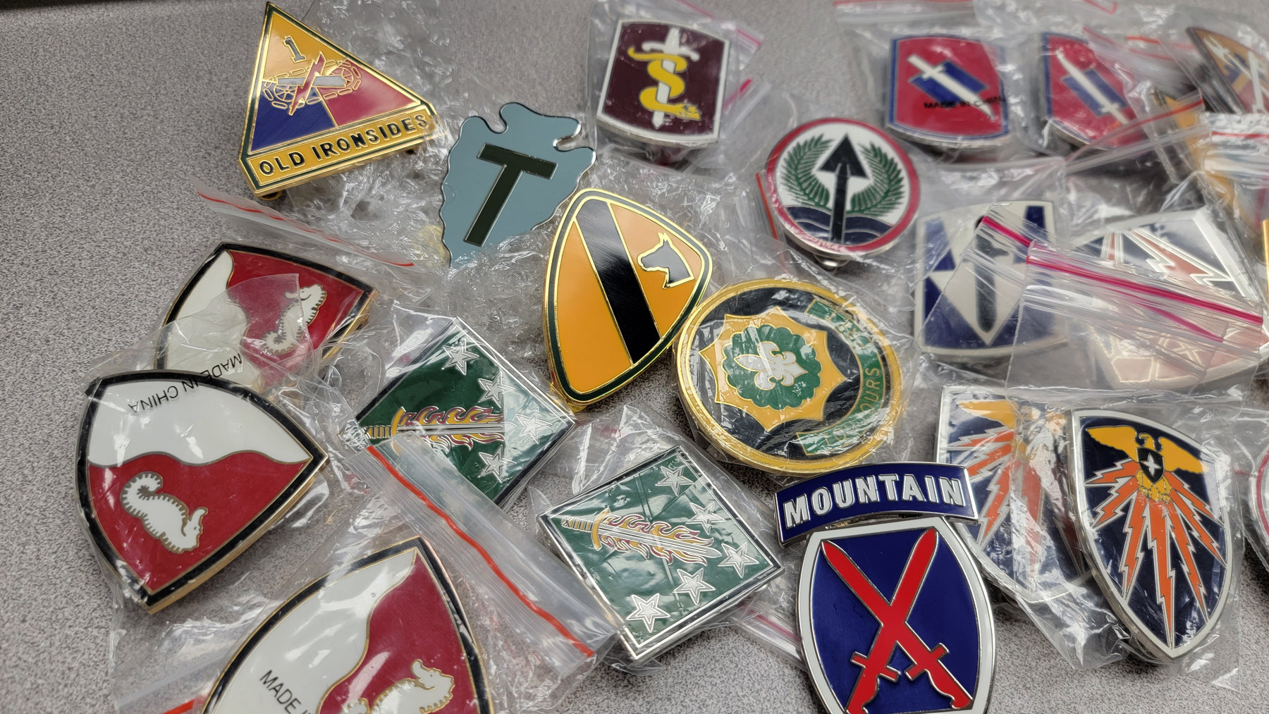 CLEARANCE - Lot of 25 Army CSIB Badges - Metal Unit Pins