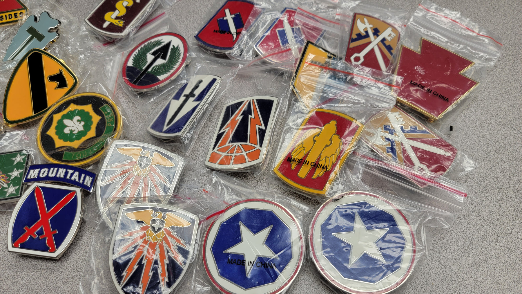 CLEARANCE - Lot of 25 Army CSIB Badges - Metal Unit Pins