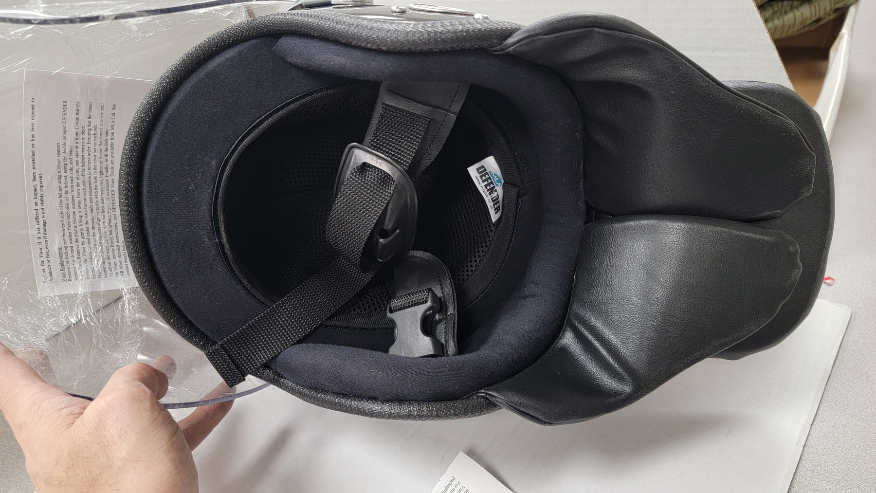 British MLA Defender Riot Control Helmet - Size 0 - NICE!!!