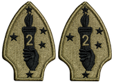 2nd Marine Division OCP Patch - U.S. Army Patch  - 2 PACK