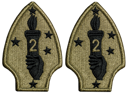 2nd Marine Division OCP Patch - U.S. Army Patch  - 2 PACK