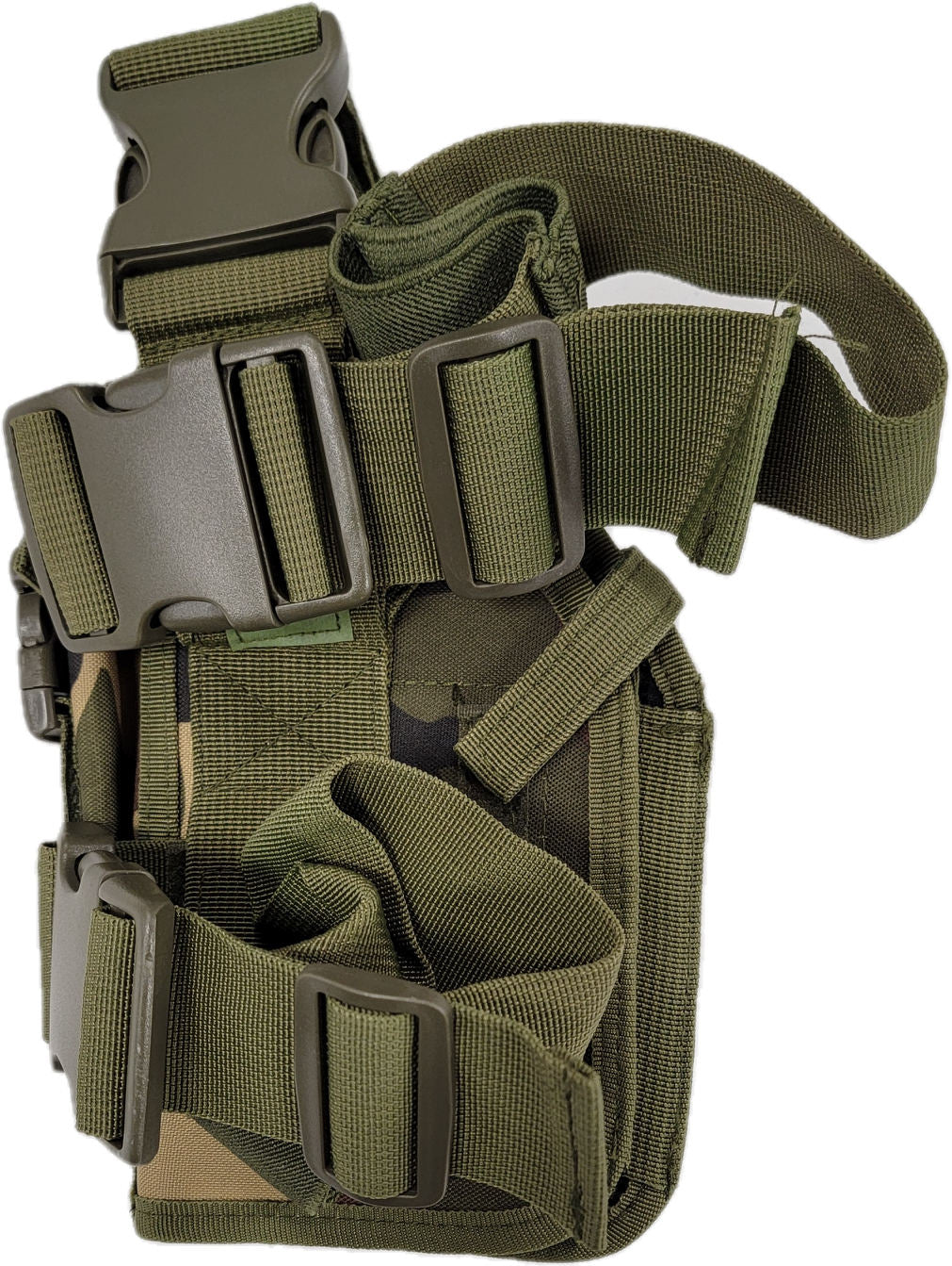 CLEARANCE - MFH Tactical Right Leg Holster Woodland Camo