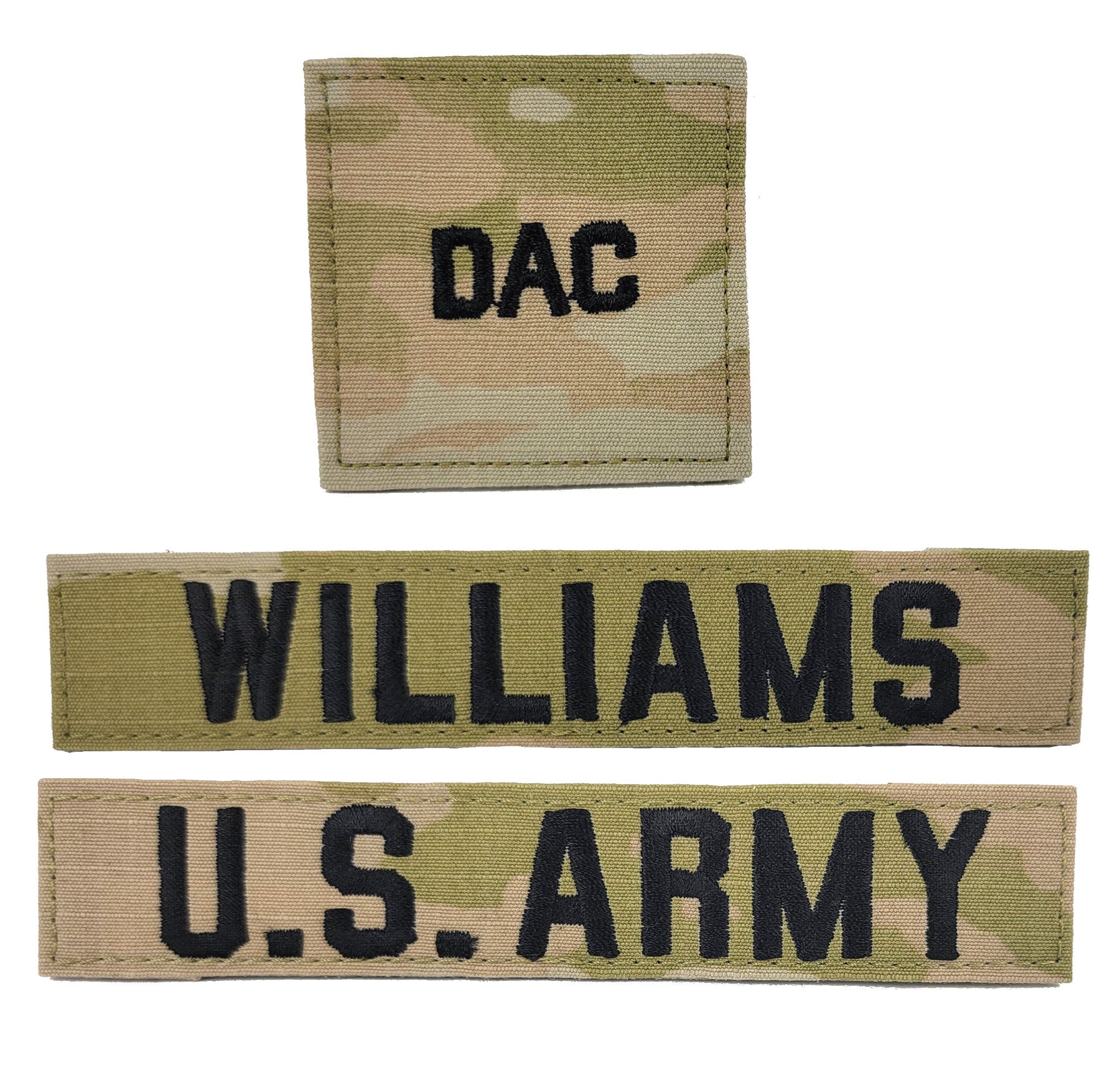 3 Piece U.S. Army OCP Name Tape & Rank Blank
