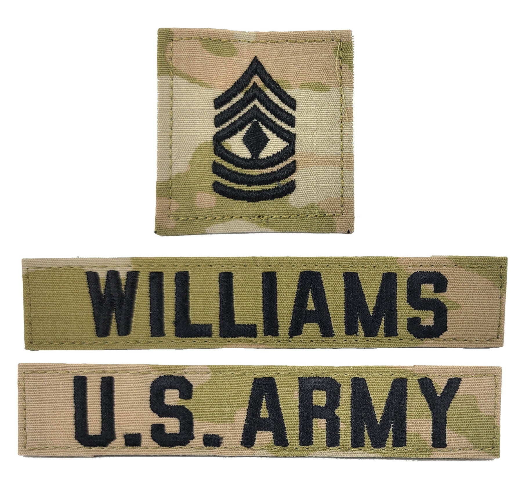 3 Piece U.S. Army OCP Name Tape & Rank Blank