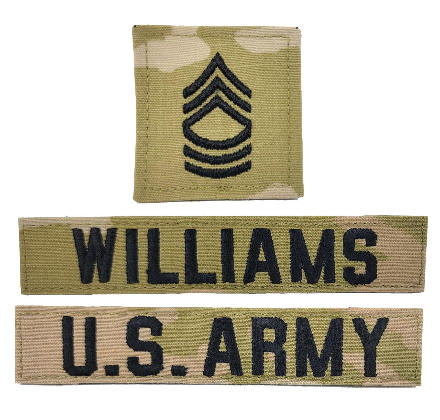 3 Piece U.S. Army OCP Name Tape & Rank Blank