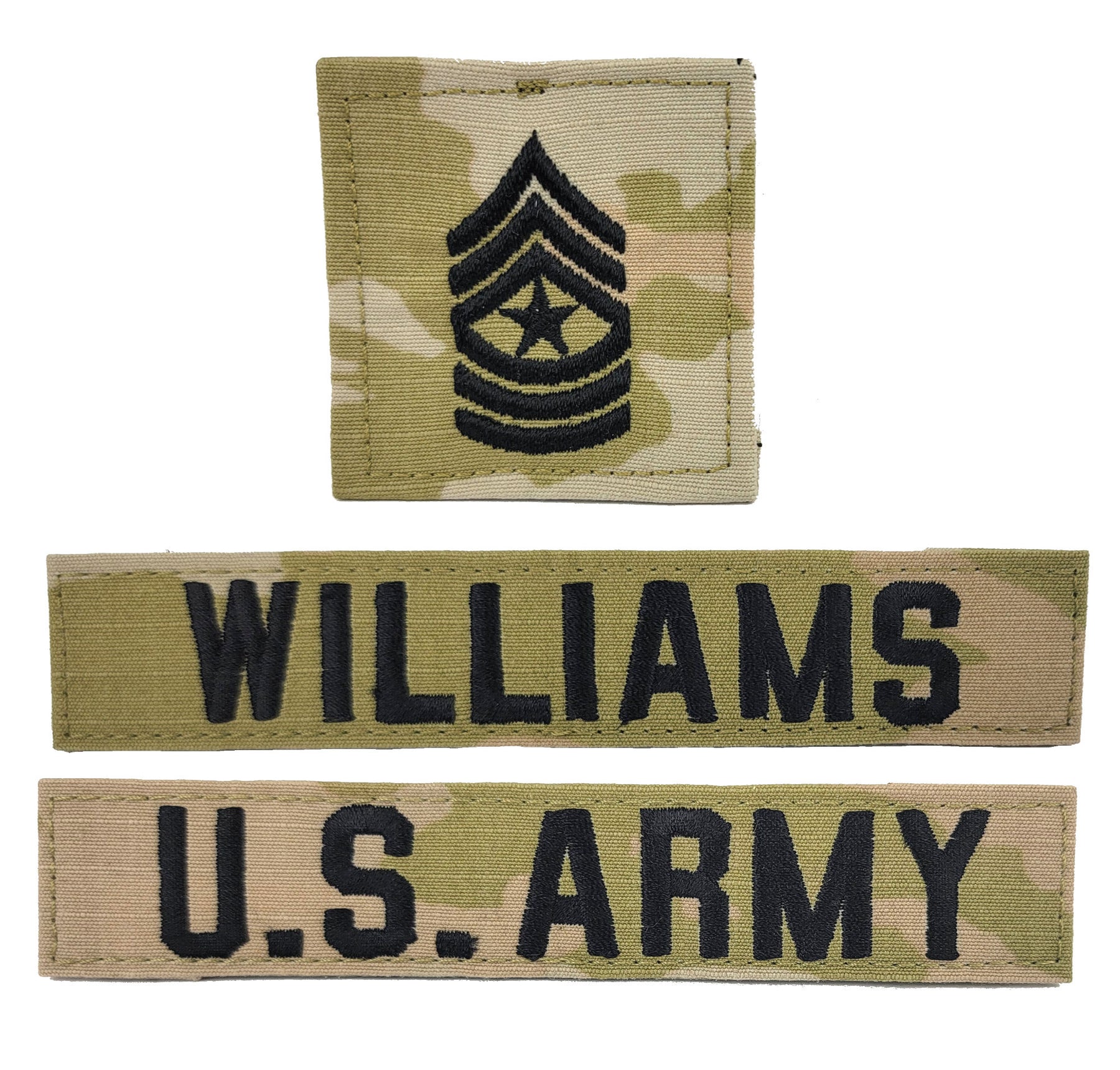 3 Piece U.S. Army OCP Name Tape & Rank Blank