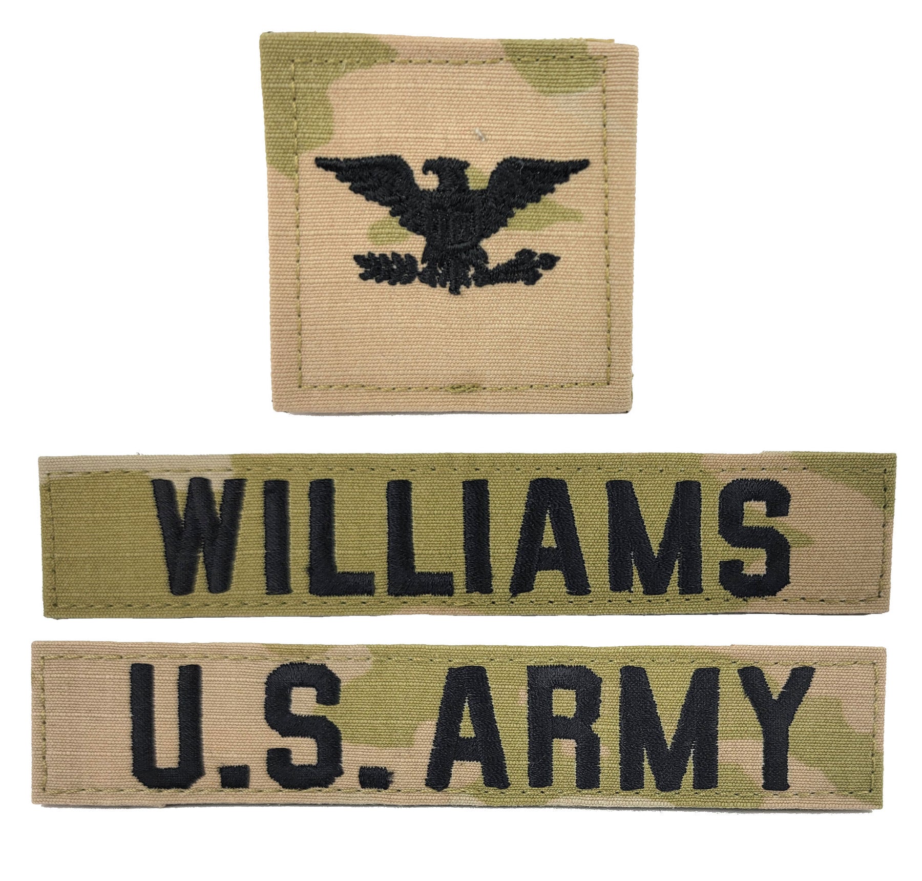 3 Piece U.S. Army OCP Name Tape & Rank Blank