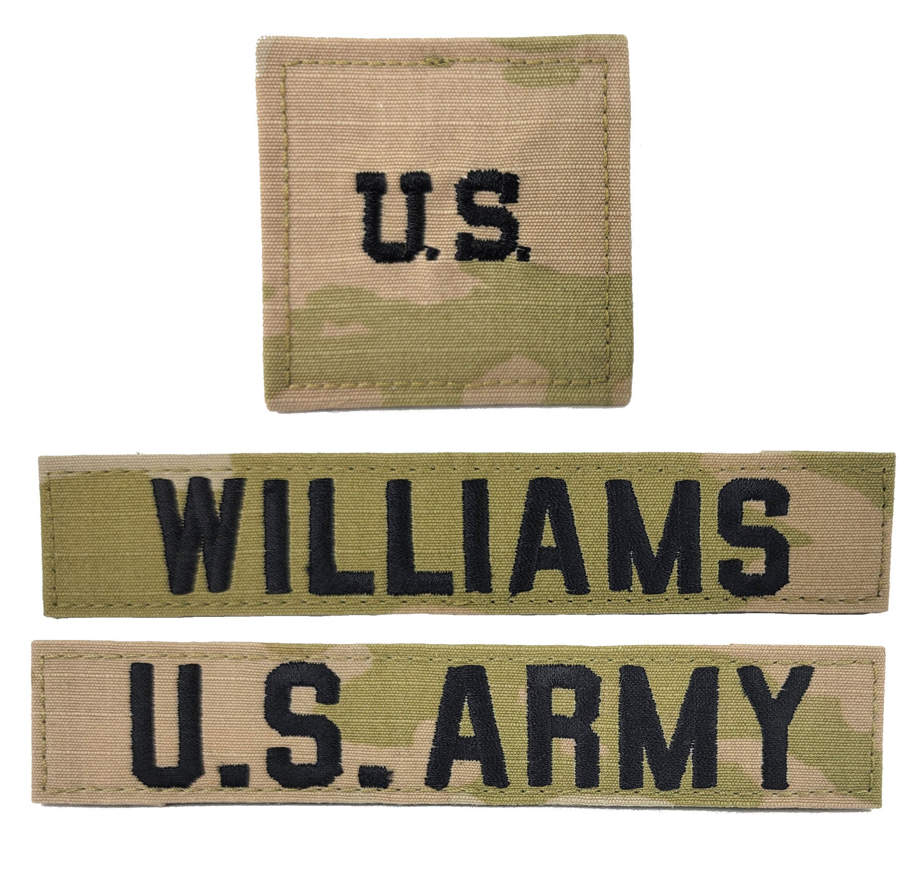 3 Piece U.S. Army OCP Name Tape & Rank Blank
