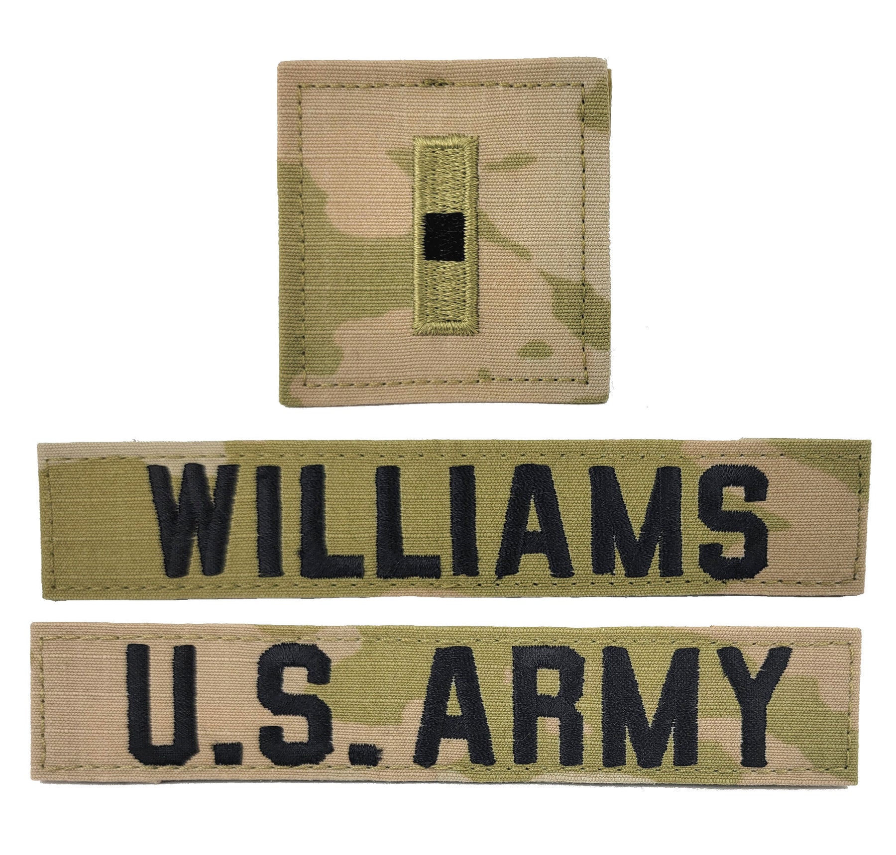 3 Piece U.S. Army OCP Name Tape & Rank Blank
