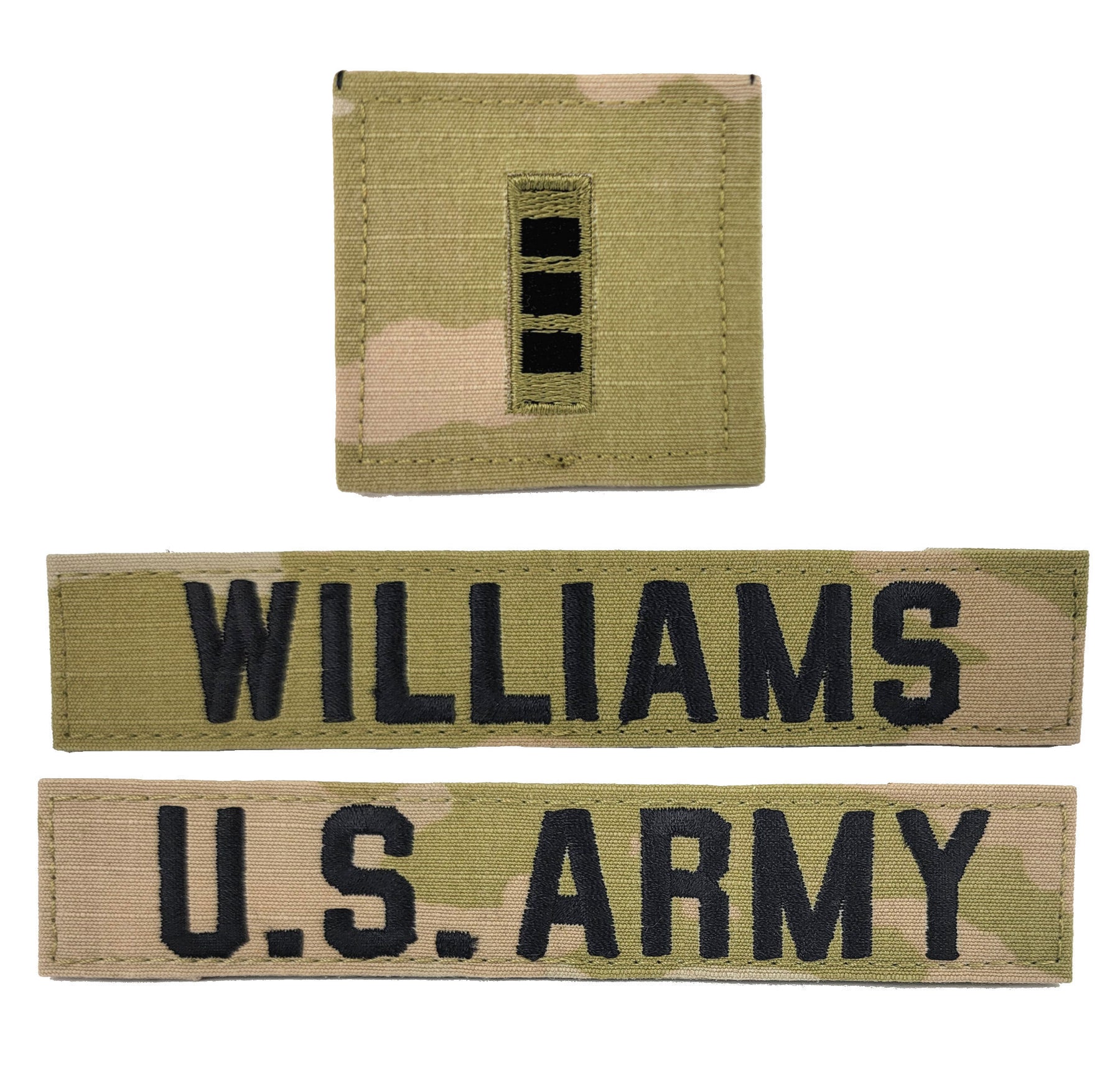 3 Piece U.S. Army OCP Name Tape & Rank Blank