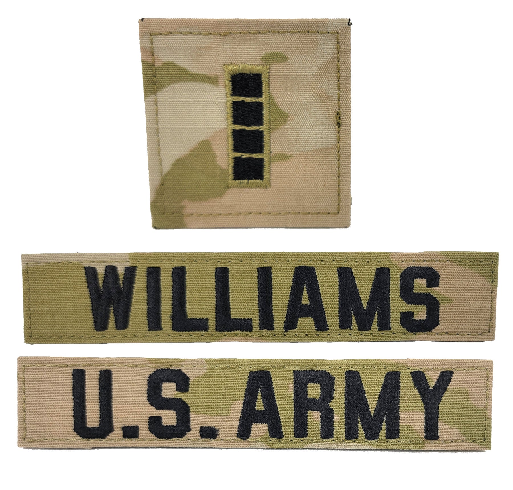 3 Piece U.S. Army OCP Name Tape & Rank Blank
