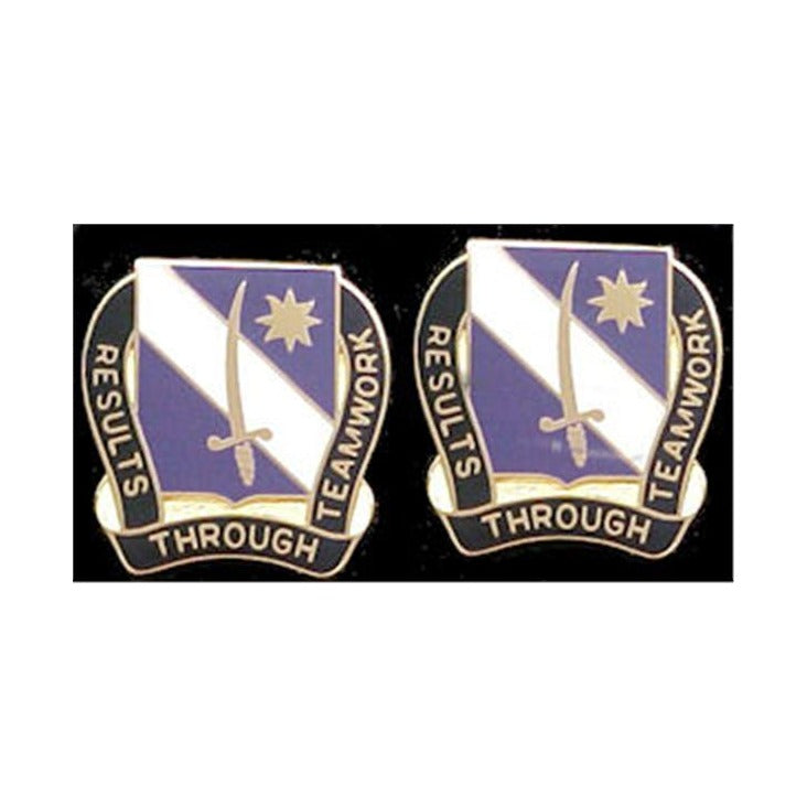 407th Civil Affairs Battalion Distinctive Unit Insignia Pair - Results Through Teamwork