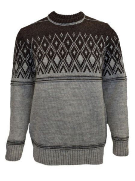 Pure Nordic Pattern Crew Neck Sweater