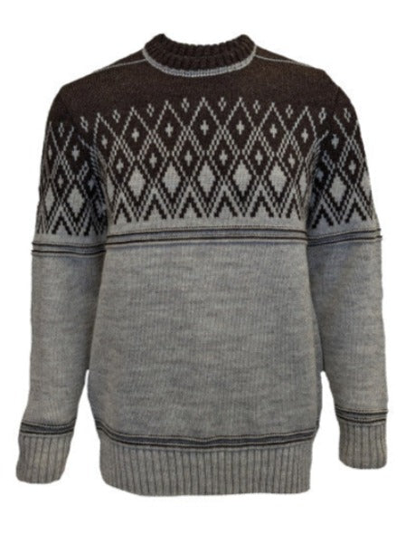 Pure Nordic Pattern Crew Neck Sweater