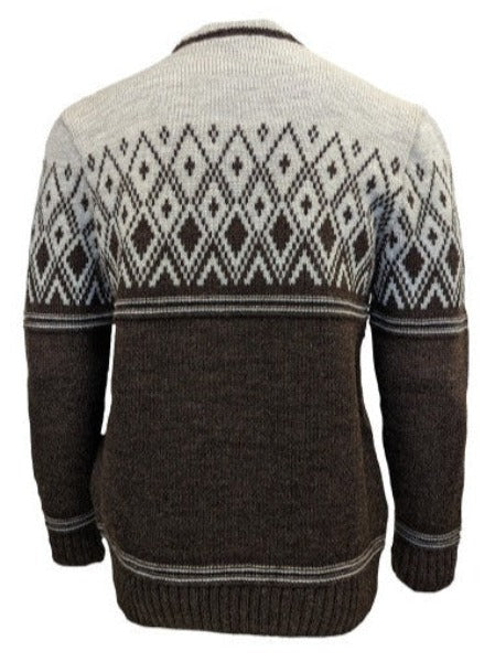 Pure Nordic Pattern Crew Neck Sweater