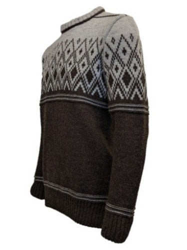 Pure Nordic Pattern Crew Neck Sweater
