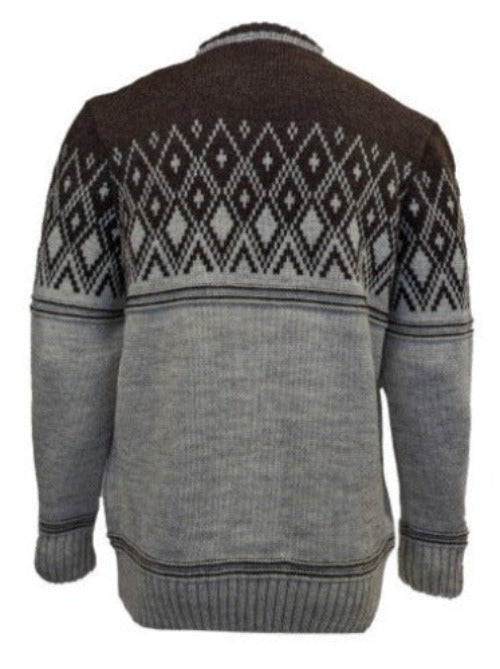 Pure Nordic Pattern Crew Neck Sweater