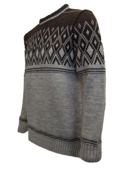 Pure Nordic Pattern Crew Neck Sweater