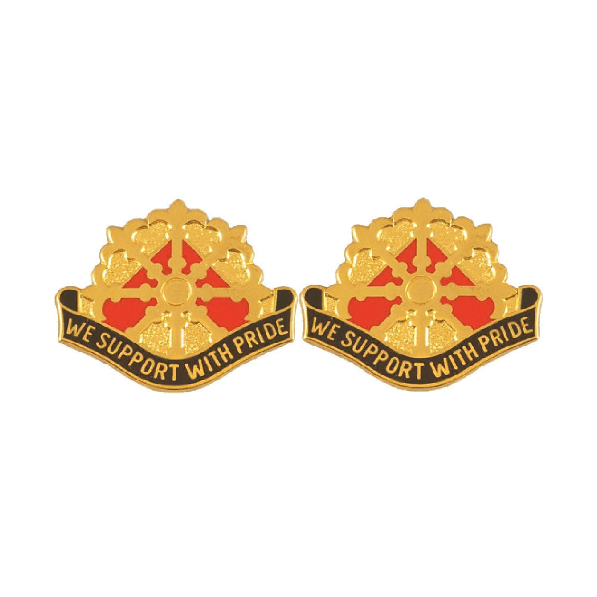 46th Support Group Distinctive Unit Insignia - Pair - We Support With Pride