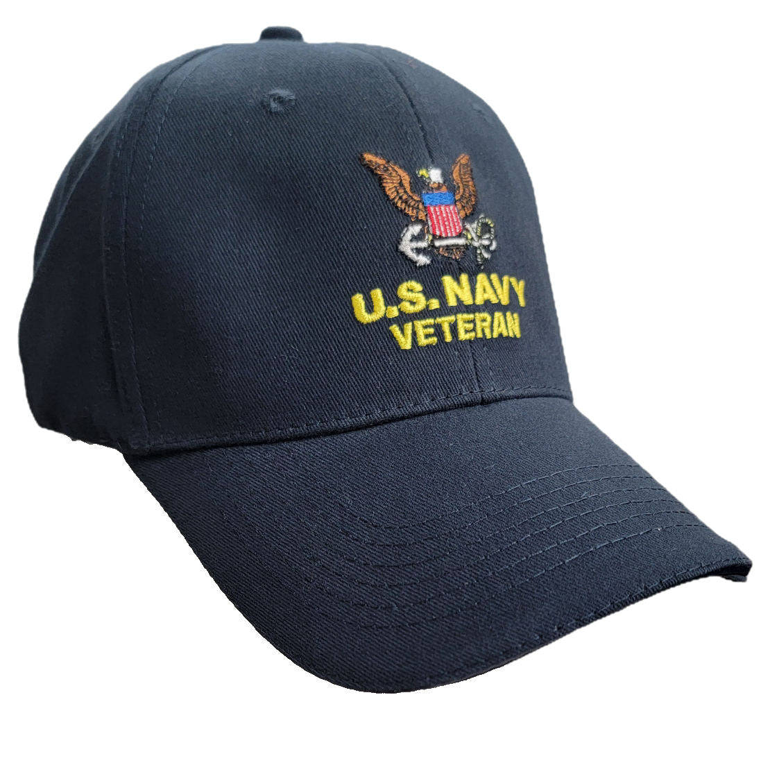 U.S. NAVY Veteran Ballcap with Eagle, Shield, Anchor Logo