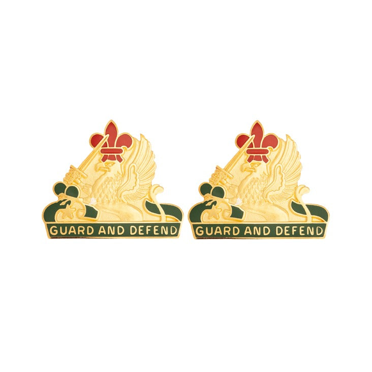 535th Military Police Battalion Unit Crest - Pair - GUARD AND DEFEND