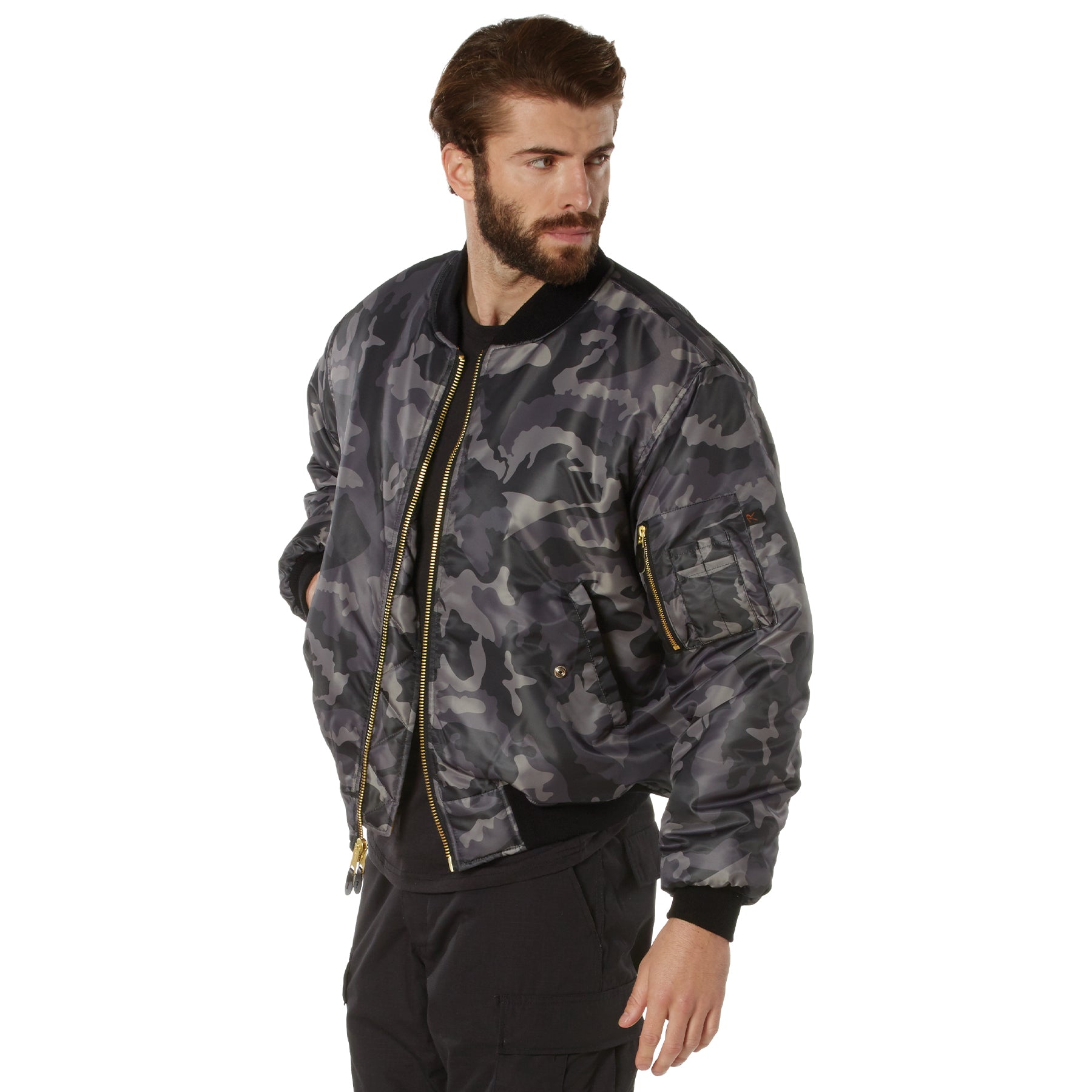 Black Camo Flight Jacket MA-1