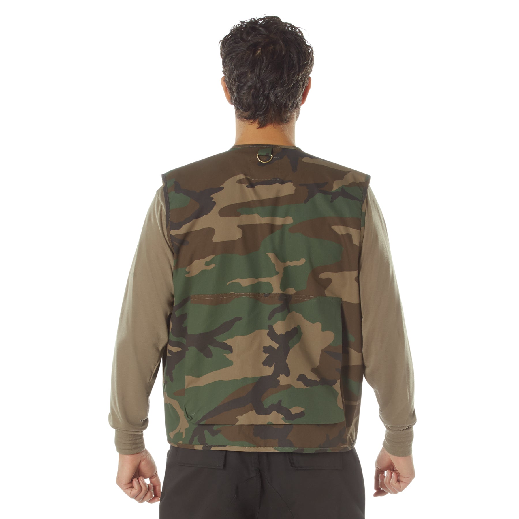 Rothco Uncle Milty Vest - Woodland Camo back