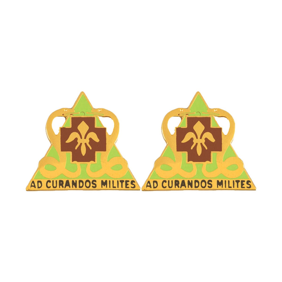 85th Medical Battalion Distinctive Unit Insignia - Pair - Ad Curandos Milites