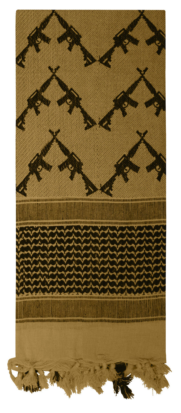 Rothco Crossed Rifles Shemagh Tactical Desert Keffiyeh Scarf