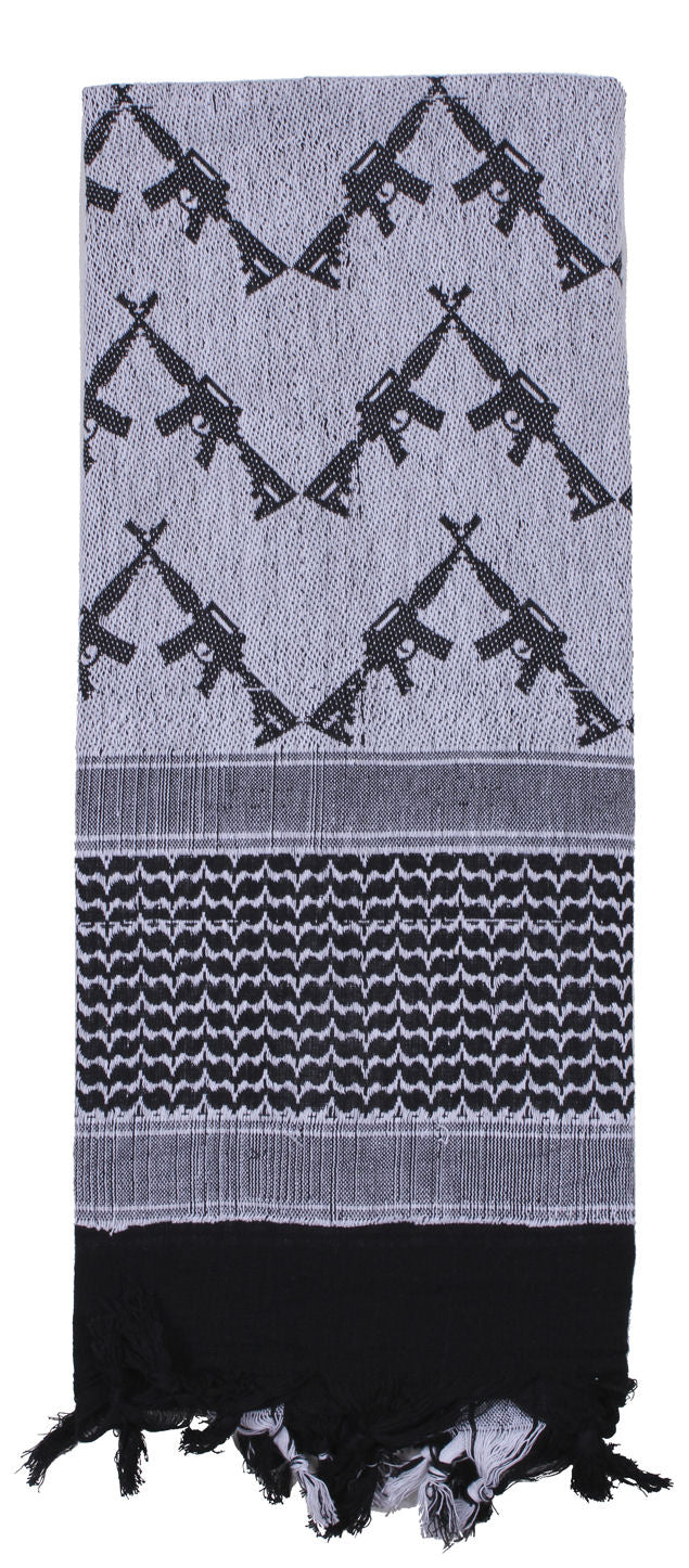Rothco Crossed Rifles Shemagh Tactical Desert Keffiyeh Scarf