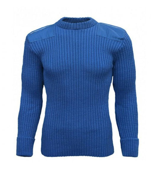 Woolly Pully CREW Neck Sweater with Epaulets and Pen Pocket